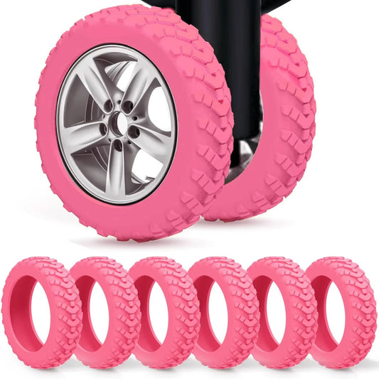 1/24Pcs Thicken Texture Silicone Wheels Protector for Luggage Reduce Noise Travel Luggage Wheels Cover Luggage Accessories