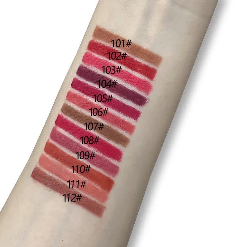 12pc Matte Lip Liners Set, 12 Assorted Colors, Gift Set, Long-Lasting