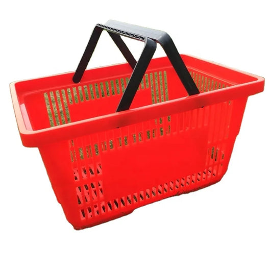 Supermarket-Grade Plastic Hand Basket for Shopping for Use in Malls