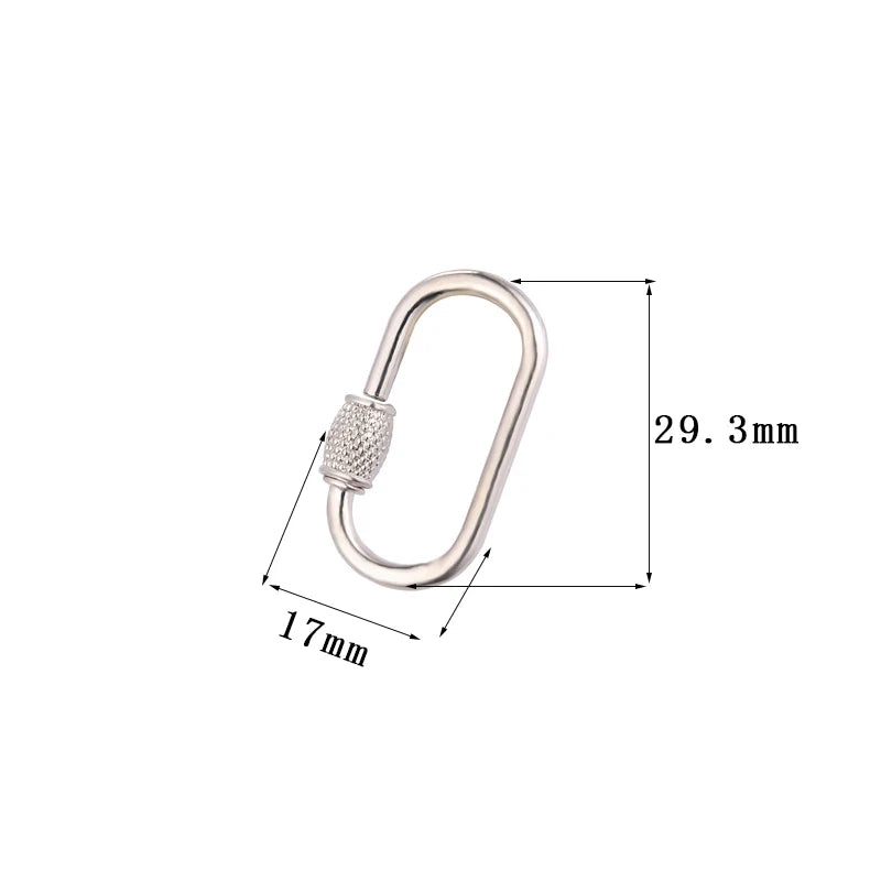 DIY Jewelry Making Popular Hanging Chain Lock Hook Spiral Clasps Necklace Bracelets Handmade Supplies New Heart Shaped Charms