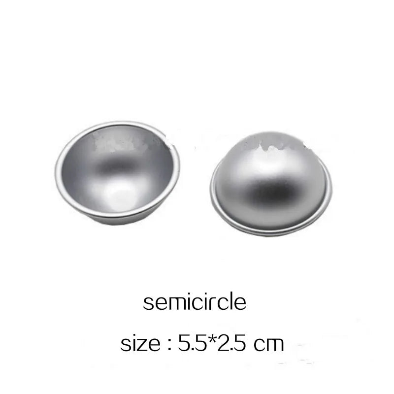 DIY Bath Bomb Mold Sphere Round Ball Molds Tool Supplies Aluminium Alloy Salt Ball Mould Chocolate Cake Pudding Making Tools