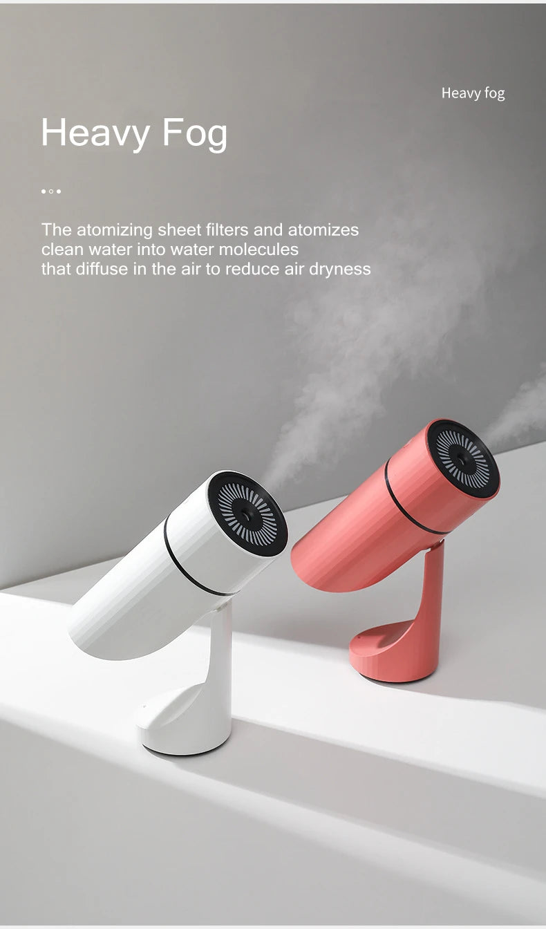 260ML Wireless Air Humidifier USB Aromatherapy Diffuser 1000mAh Rechargeable Battery Ultrasonic Cool Mist Maker Quiet Fogger