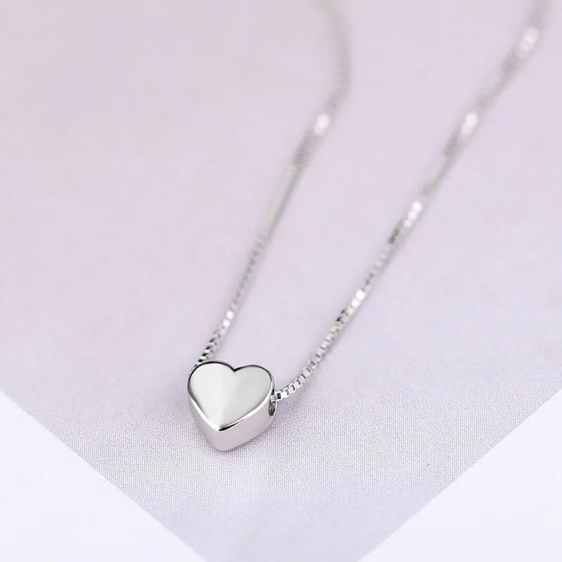 S925 Sterling Silver Necklaces For Women Simple Chain Fashion Minimalist Pendant Necklaces Flower Necklace Birthday Gift