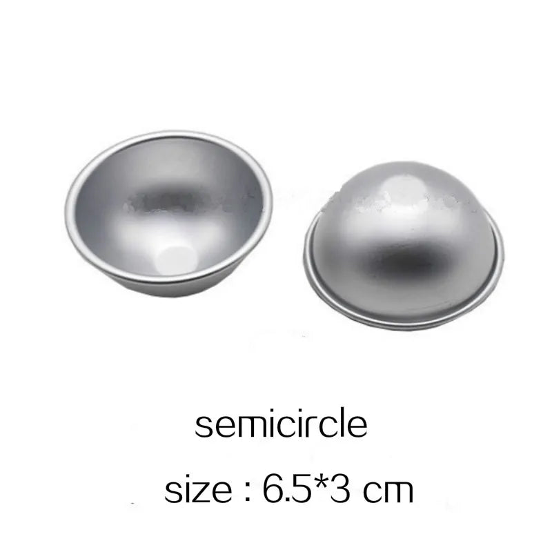 DIY Bath Bomb Mold Sphere Round Ball Molds Tool Supplies Aluminium Alloy Salt Ball Mould Chocolate Cake Pudding Making Tools