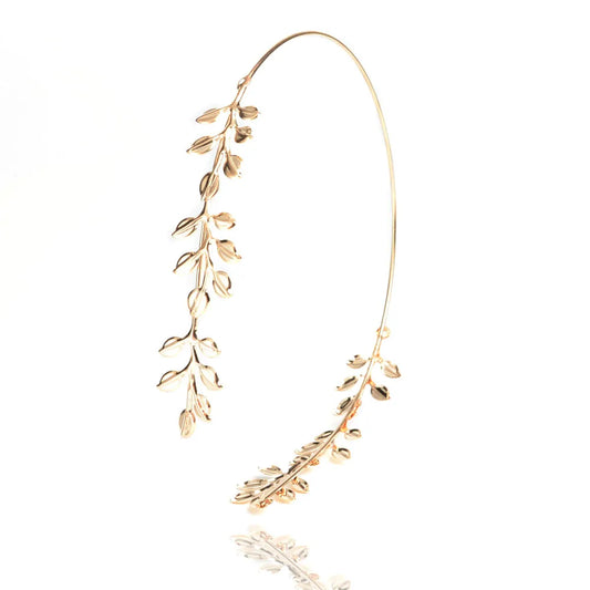 New retro baroque tiara headband Gold-color jewelry leaves Bridal hair accessories Head Band accessoire Cheveux Mariage