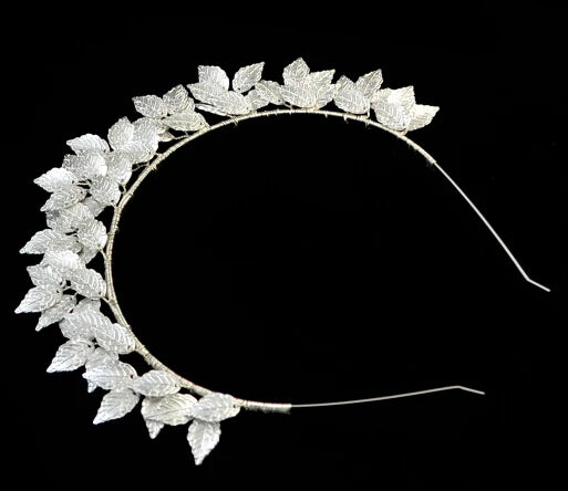 Baroque Leaf Hair Accessories Metal Tiaras Crowns Hairbands Wedding Headdress Bridal Greek Forehead Hair Jewelry