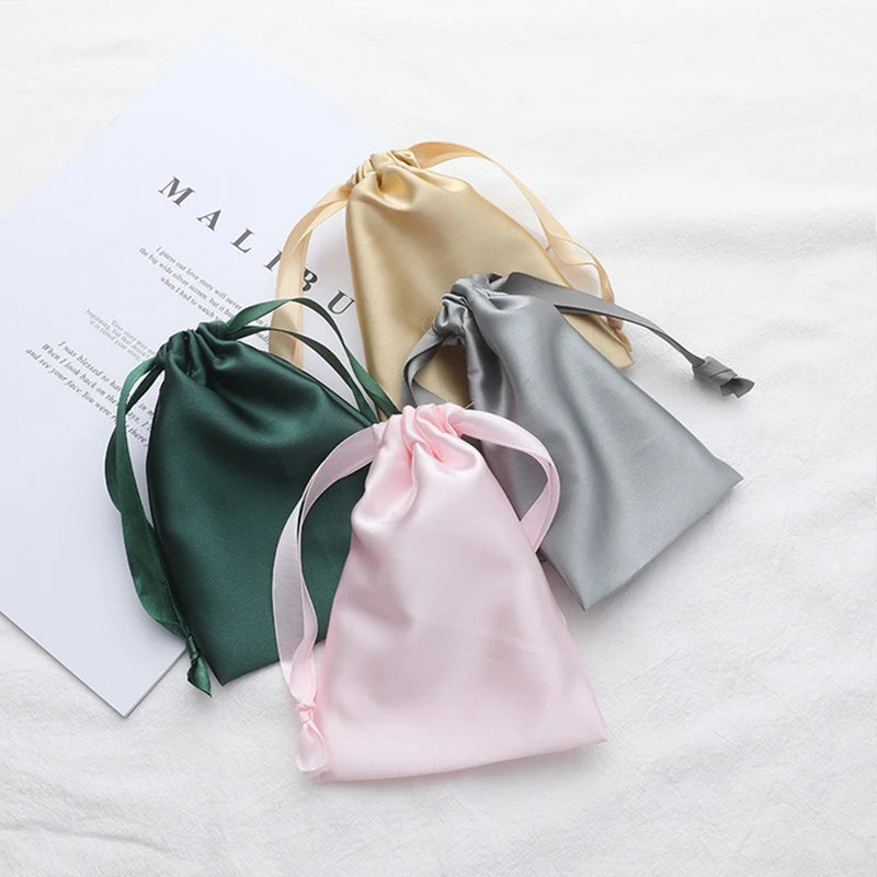 Silk Sleeping Eye Mask with Carrying Pouch Bag Travel Sleep Eyeshade For Women Man Nap Cover Comfortable Eye Patch Help Rest