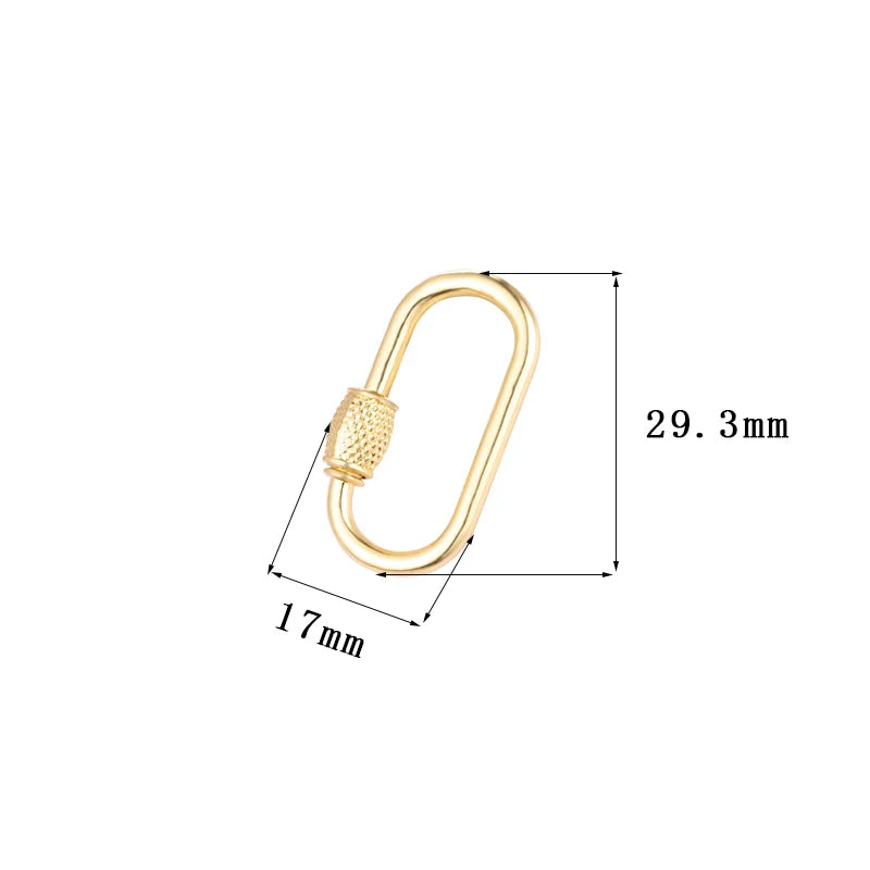 DIY Jewelry Making Popular Hanging Chain Lock Hook Spiral Clasps Necklace Bracelets Handmade Supplies New Heart Shaped Charms