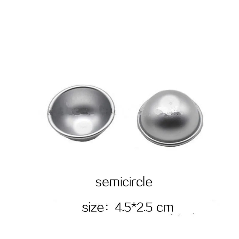 DIY Bath Bomb Mold Sphere Round Ball Molds Tool Supplies Aluminium Alloy Salt Ball Mould Chocolate Cake Pudding Making Tools
