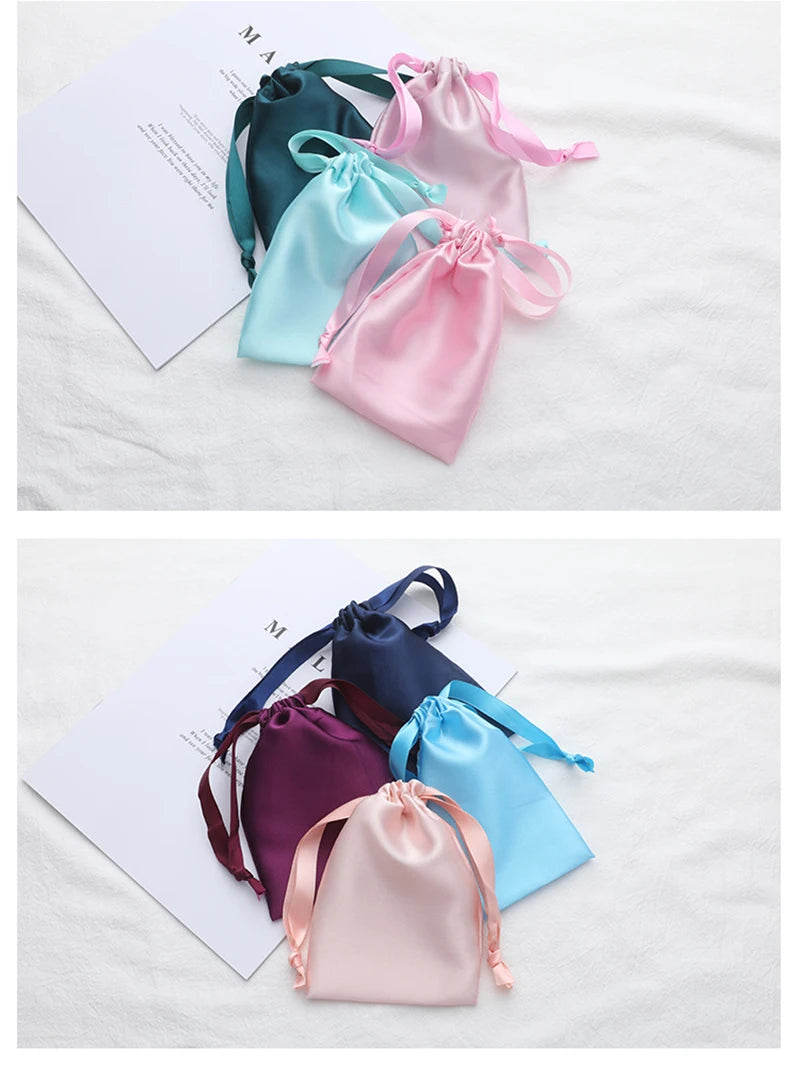 Silk Sleeping Eye Mask with Carrying Pouch Bag Travel Sleep Eyeshade For Women Man Nap Cover Comfortable Eye Patch Help Rest