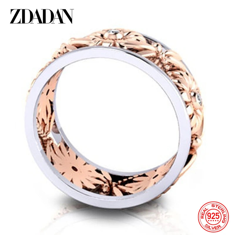 Silver Ring with Sunflower Crystals (Size 6-10) (Free Shipping) 💝🌹💖✨