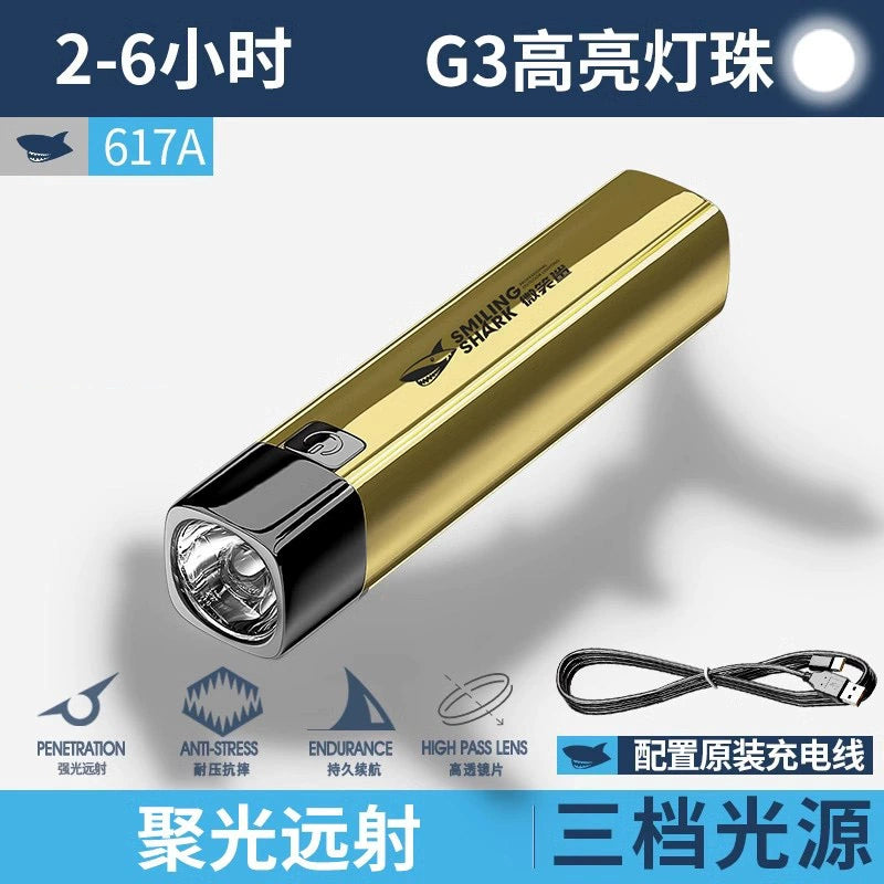 Power Torch Small Ultra-Long Life Battery Portable Remote Mini Charging Super Bright Outdoor Xenon Lamp Led for Students