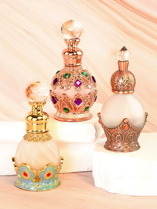 Egypt 15ml Tattoo Embroidery Color Bottle Dubai Retro Essential Oil Bottle Storage Bottle Daub-Type Stick Perfume Bottle Essence Bottle