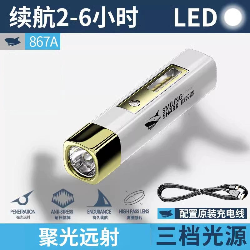 Power Torch Small Ultra-Long Life Battery Portable Remote Mini Charging Super Bright Outdoor Xenon Lamp Led for Students