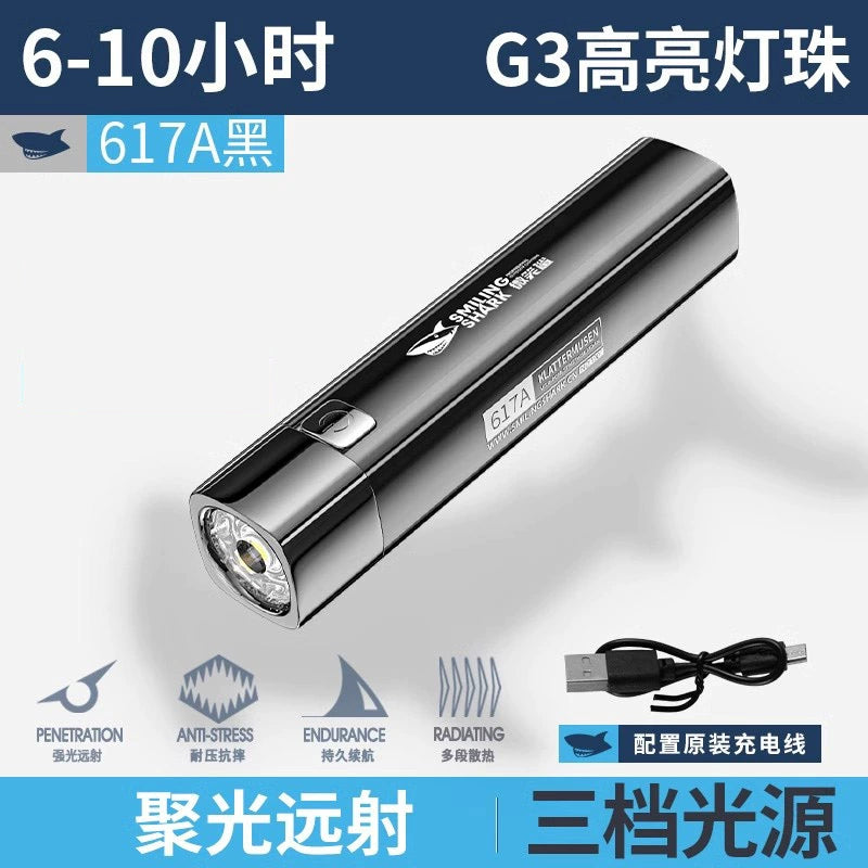 Power Torch Small Ultra-Long Life Battery Portable Remote Mini Charging Super Bright Outdoor Xenon Lamp Led for Students