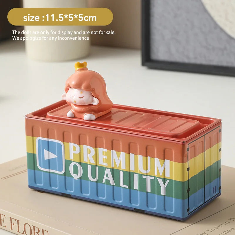 Creative Multifunctional Desktop Office Organizer Compact Iron Organizer Desk Metal Organizer Mini Storage Boxes