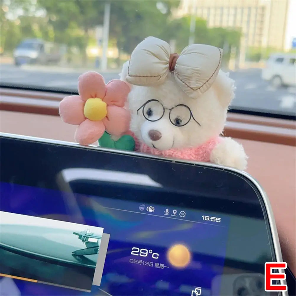 Car Internet Celebrity Accessorie Used For Car Gear Shift Decoration Cute Turn Signal Dolls Wiper Dolls Rearview Mirror Ornament