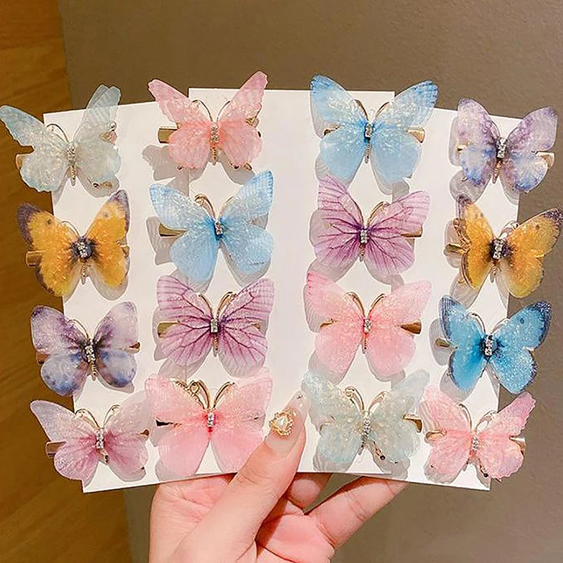 Colorful Butterfly Hairpins Random Girl Hair Clips Women Sweet Rainbow Barrettes Fashion Hair Accessories Ornament