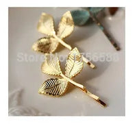 Retro Leaves Hairpins Atmosphere Golden Leaf Hairpin Woman Girls Hair Accessories New Hot Sale Fashion Gifts