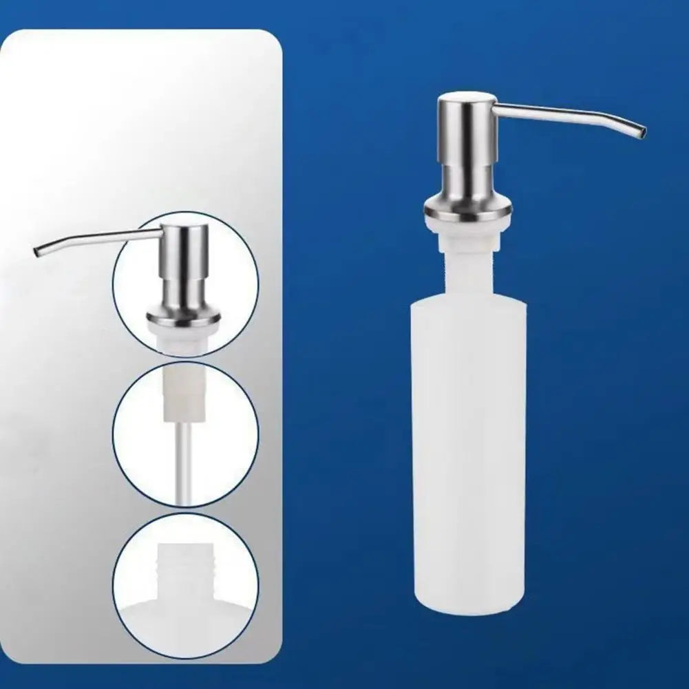 350ml/500ml Convenient Hand Soap Dispenser Stainless Steel Countertop Soap Pump Versatile Dish Soap Dispenser For Kitchen Sink