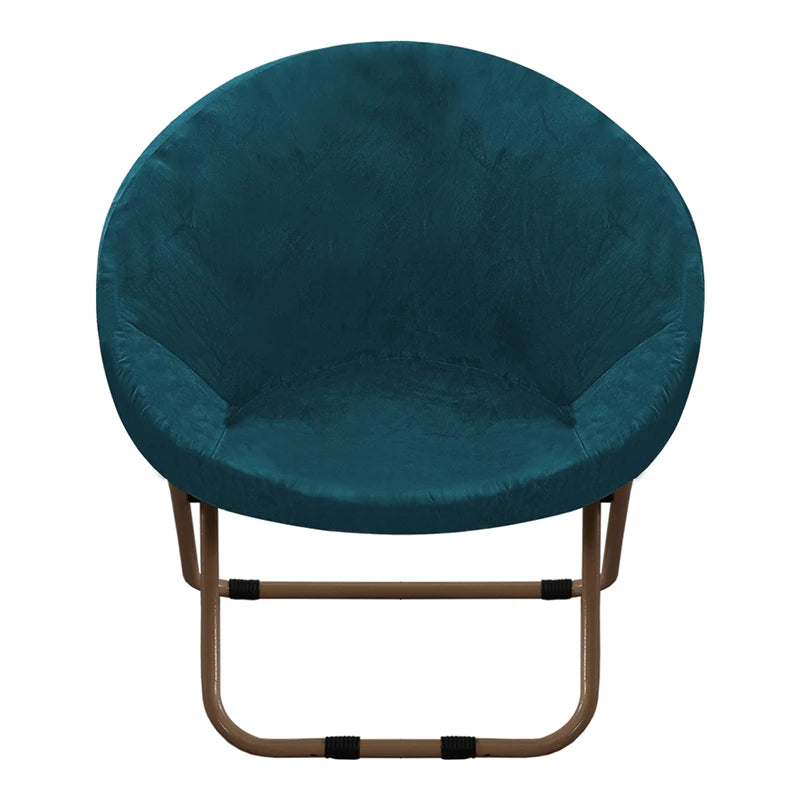 Round Saucer Chair Cover Elastic Velvet Chair Cover Moon Sauce Chair Protector Covers Seat Slipcovers Camping Chair Covers