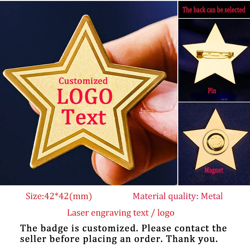 Badges Professional Custom Magnet Metal Badge Brooch Cartoon Creative Customized Metal LOGO DIY Pins Accessories Custom Gift