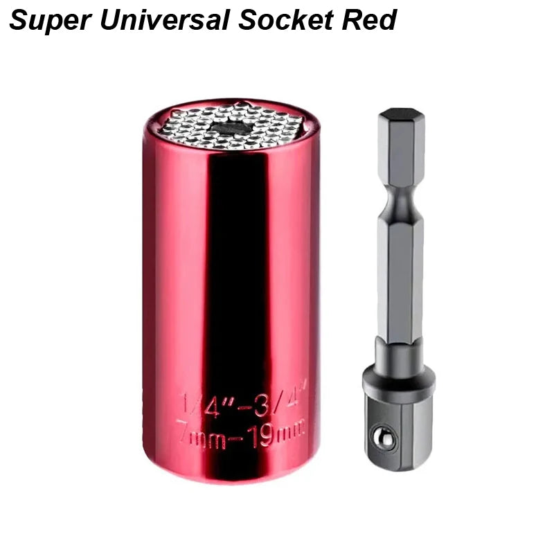 Universal Socket Wrench Torque Head Set Ratchet Super Sleeve Gadget Power Drill Adapter Magic Grip Spanner Key Multifunctional