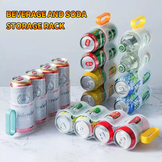 1 can beverage and soda storage rack - suitable for organizing and storing beverages and soda in home refrigerators