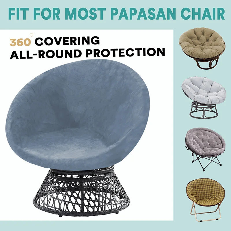 Round Saucer Chair Cover Elastic Velvet Chair Cover Moon Sauce Chair Protector Covers Seat Slipcovers Camping Chair Covers