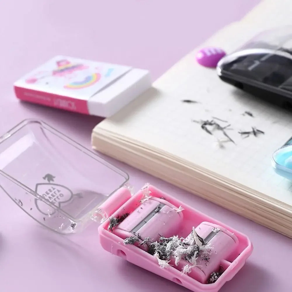 Mini Eraser Crumb Collectors✨ Portable Desktop Vacuum Cleaner With Cute Eraser Manual Desktop Sweeper Students Gift School Office🎁✨