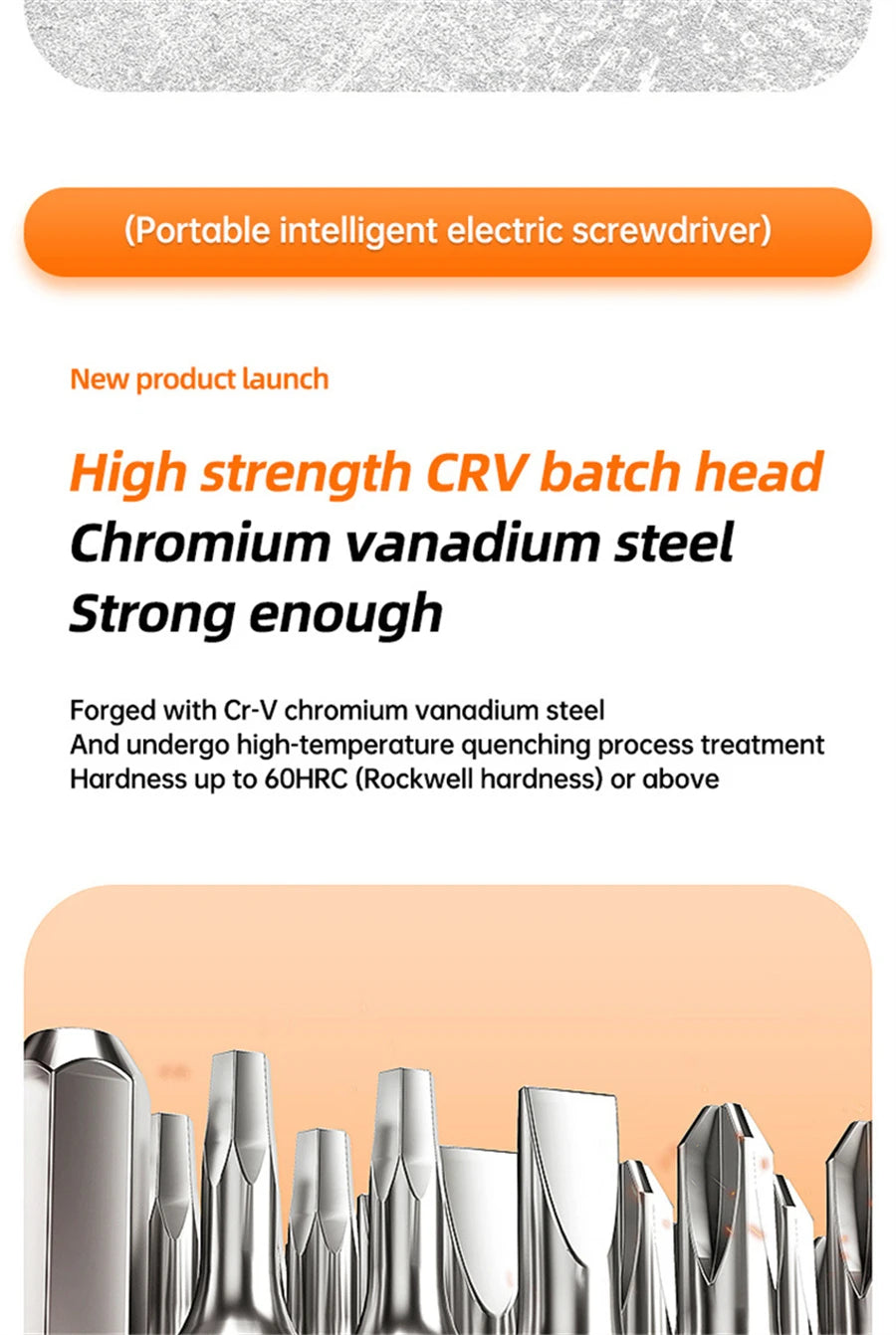 Electric Screwdriver Set Precision Power Tool Kit Rechargeable Wireless Mini Small Bits for Mobile Cell computer Repair CRV