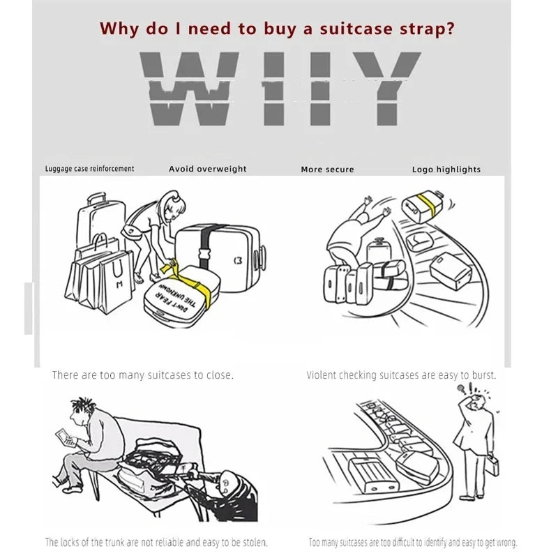 Luggage Straps 💝 Portable Bungees, Easy Travel, Reusable and Practical. Invest in One Today!