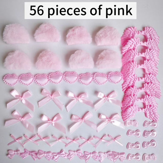 56 pieces Handmade DIY accessories, accessories, materials, packages, color sets, collections, lace card sets, decorative access