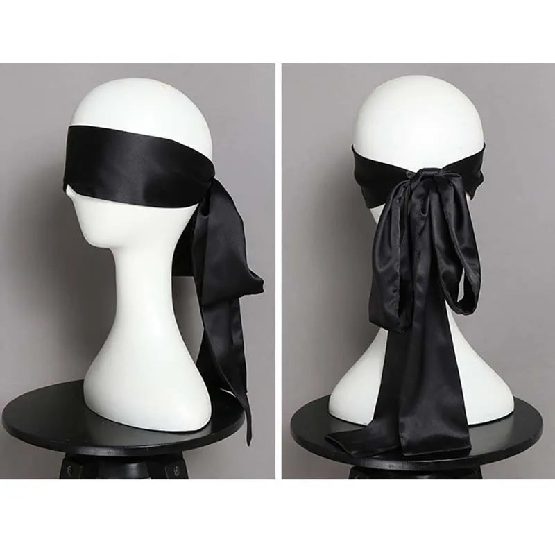 Erotic Eye Mask Self Bondage Savour Eye Patches Cute Blindfold Silk Ribbon Satin Silk Sleep Mask Sexy For Women Gift 1.5M