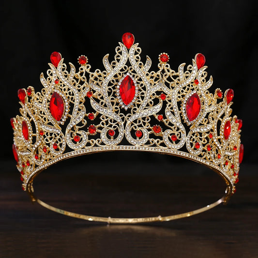 Queen Crown for Women - Baroque Wedding Tiaras and Crowns, Jeweled Costume Tiara Princess Crown, Prom Birthday Party Halloween H