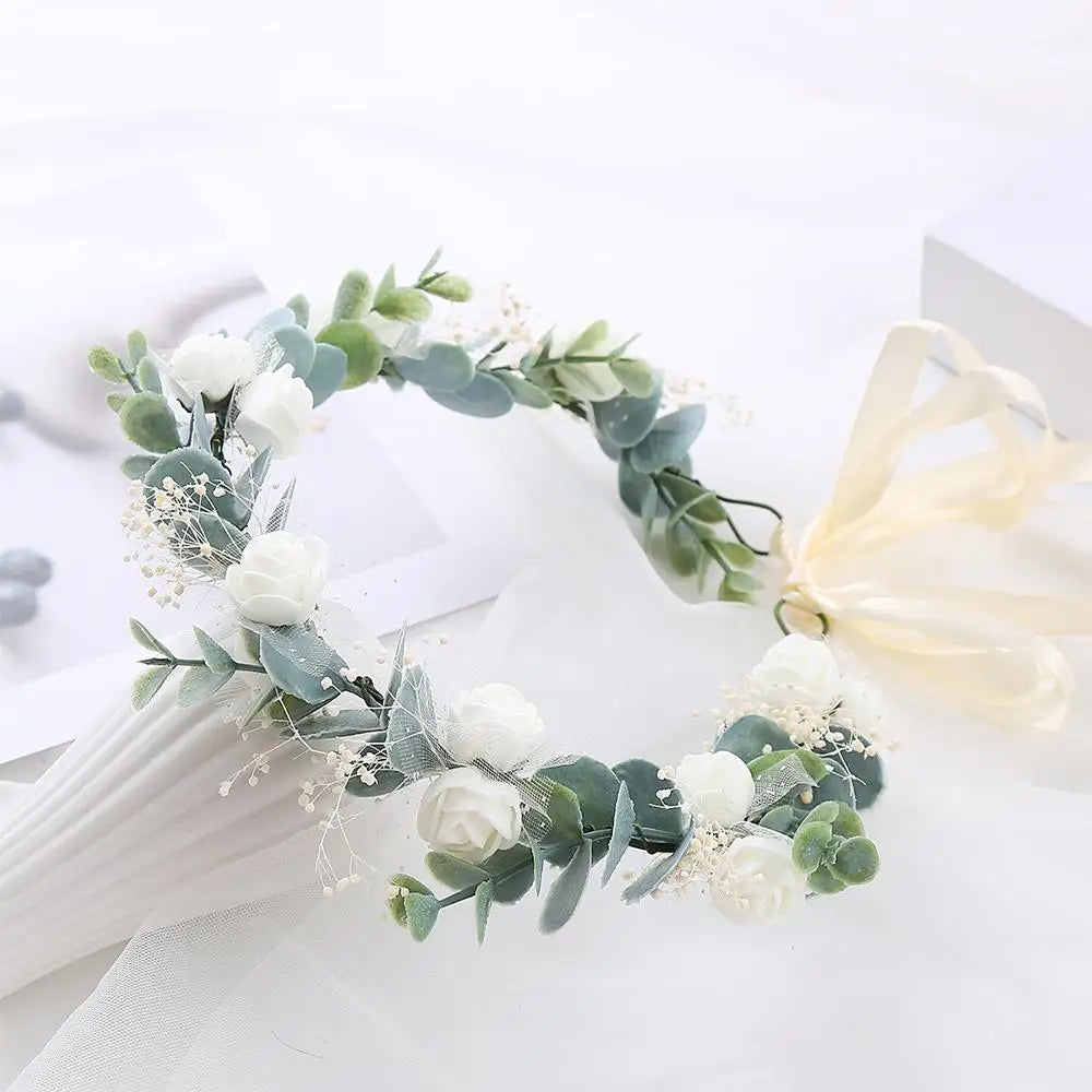Costume Cosplay Fairy Flower Leaf Headbands Photoshoot Simulated Elven Princess Tiara Black Flower Antler Crown for Women Girls