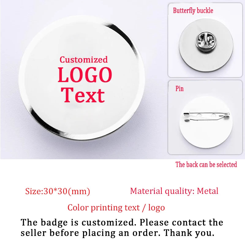 Badges Professional Custom Magnet Metal Badge Brooch Cartoon Creative Customized Metal LOGO DIY Pins Accessories Custom Gift