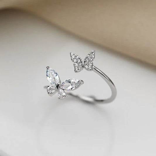 Beautiful Silver Filled Ring with Sparkling Melee Gems