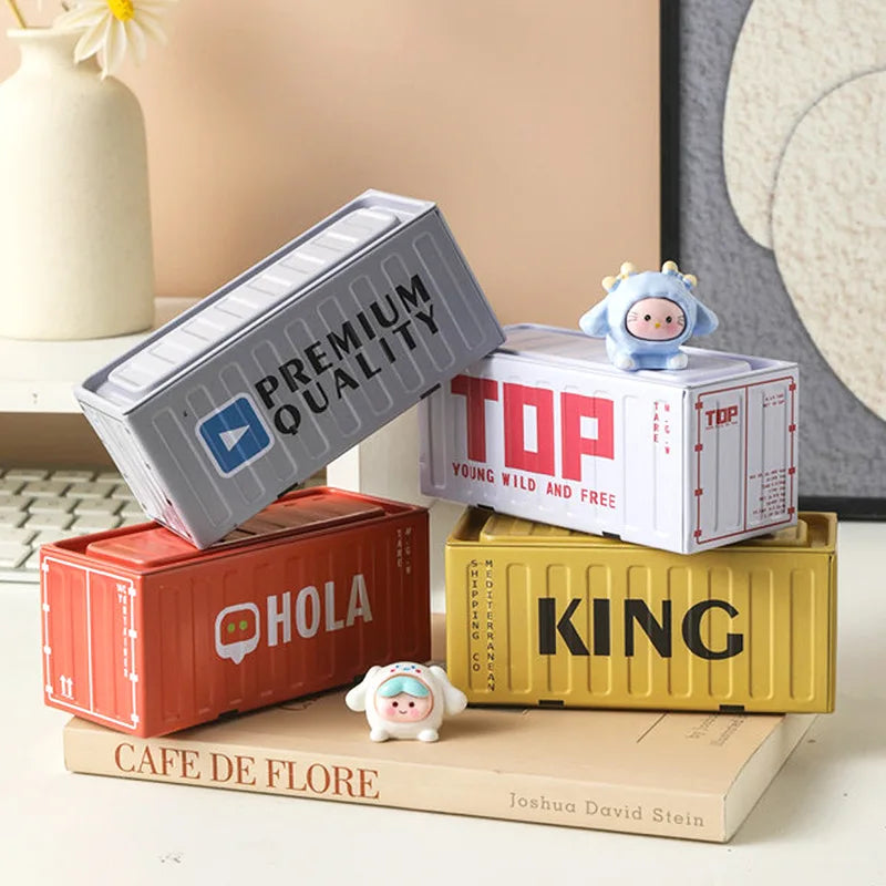 Creative Multifunctional Desktop Office Organizer Compact Iron Organizer Desk Metal Organizer Mini Storage Boxes