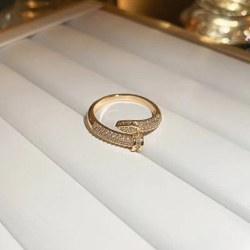 Gorgeous Gold Filled Ring with Melee Gems