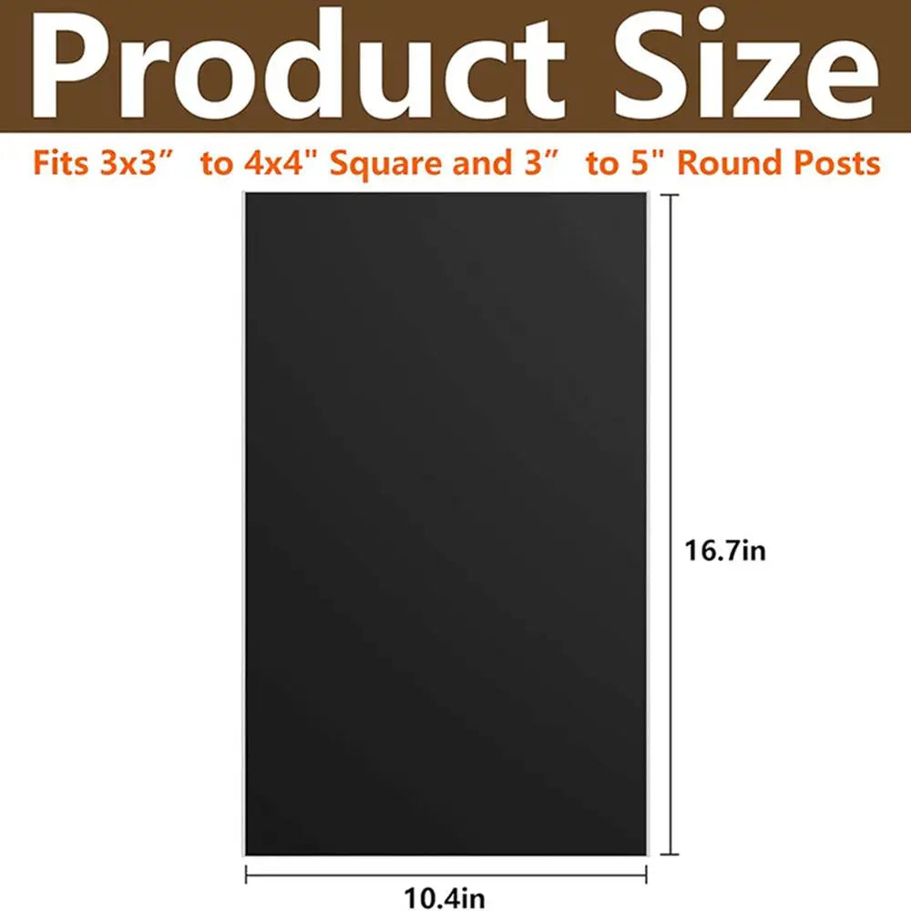 Fence Post Cover 8x Wood Protector 42.5x26.5cm/16.73x10.43 Inch Self-adhesive Protection Cover Outdoor Protective Equipment For