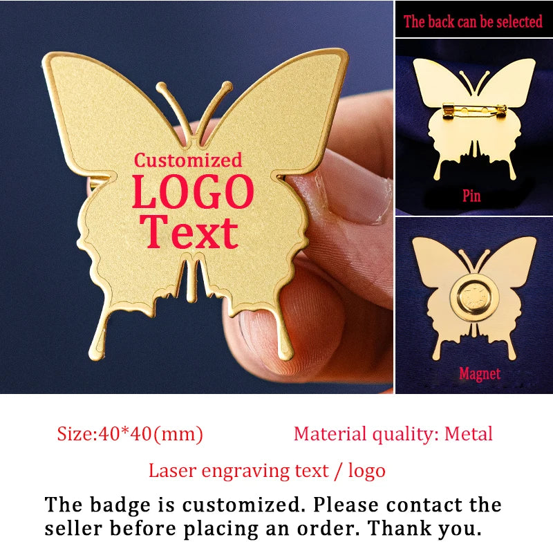 Badges Professional Custom Magnet Metal Badge Brooch Cartoon Creative Customized Metal LOGO DIY Pins Accessories Custom Gift
