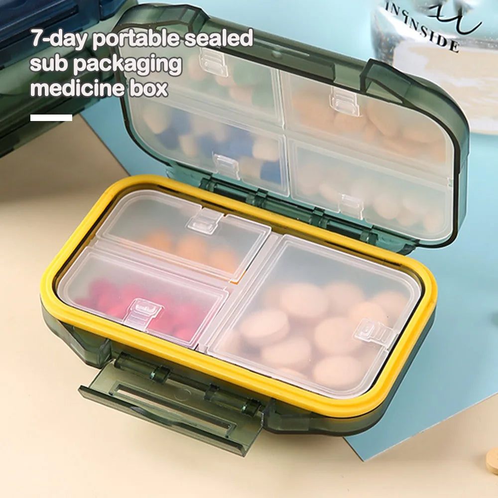 Органайзер Organizador Pill Storage Box Portable Medicines Dispenser Large Sealer Travel Tablet Storage Case Container Organizer