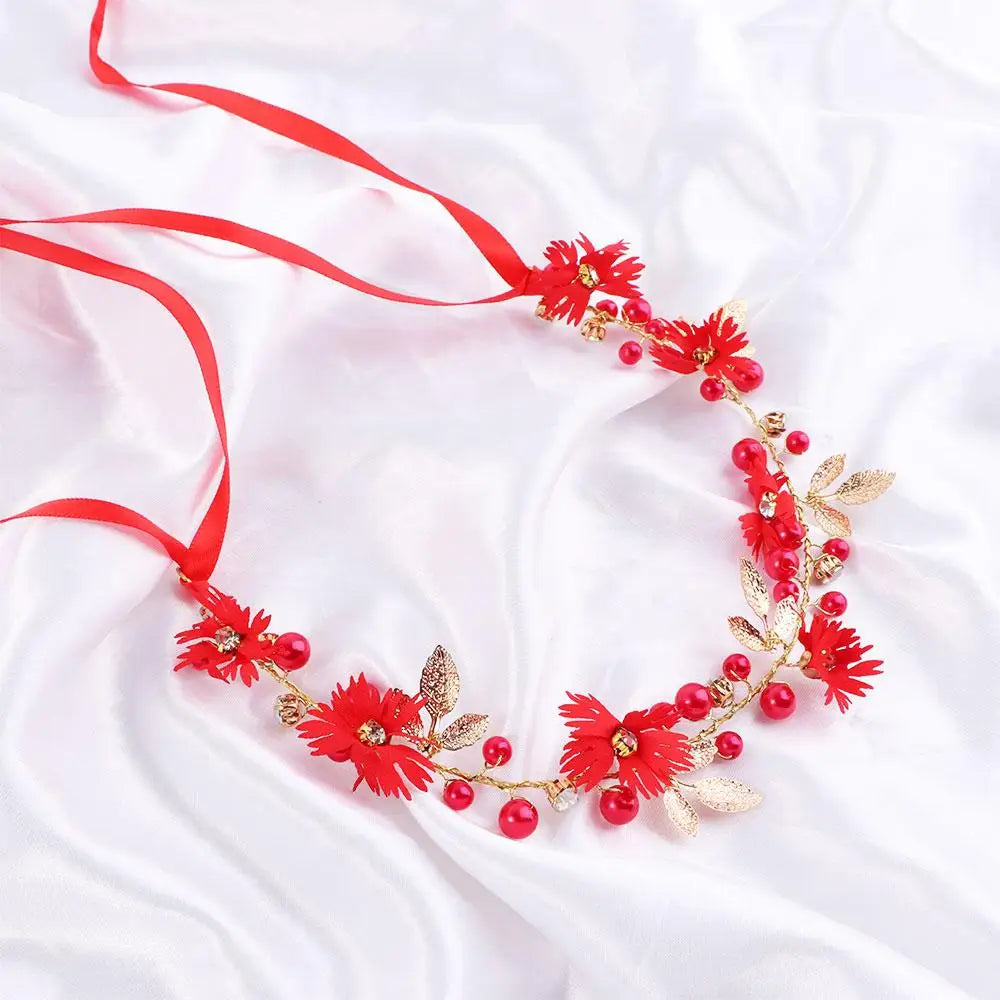 Ribbon Daisy Flower Bridal Hairband Tiaras Headband Garlands