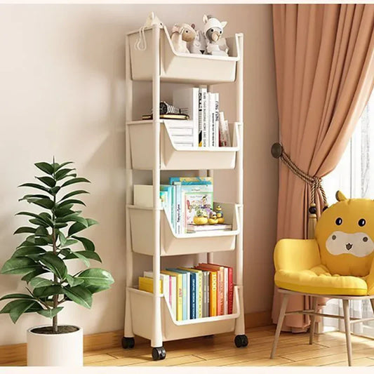 NEW Kitchen Storage Trolley Bookshelf Slit Storage Cabinet Bathroom Living Room Home Organizer Rack Kitchen Corner Narrow
