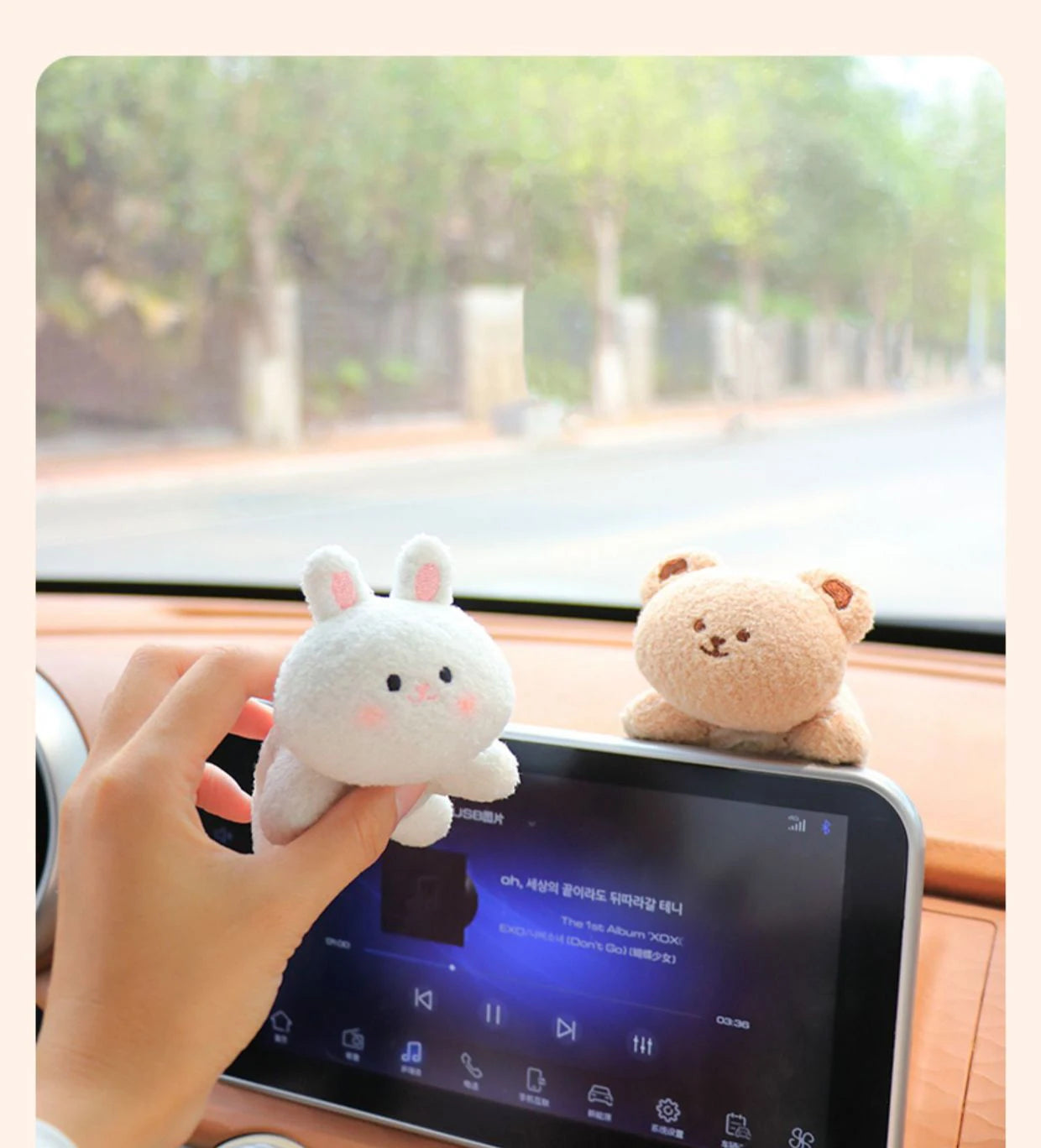 Car Interior Accessories Ornaments Car Screen Center Console Display Ornaments Cute Plush Lying Doll Car Decorative Accessories