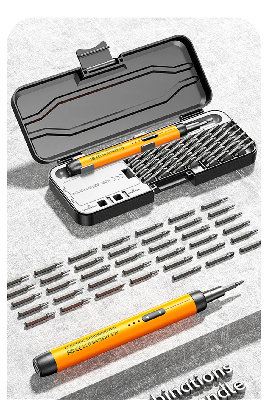 Electric Screwdriver Set Precision Power Tool Kit Rechargeable Wireless Mini Small Bits for Mobile Cell computer Repair CRV