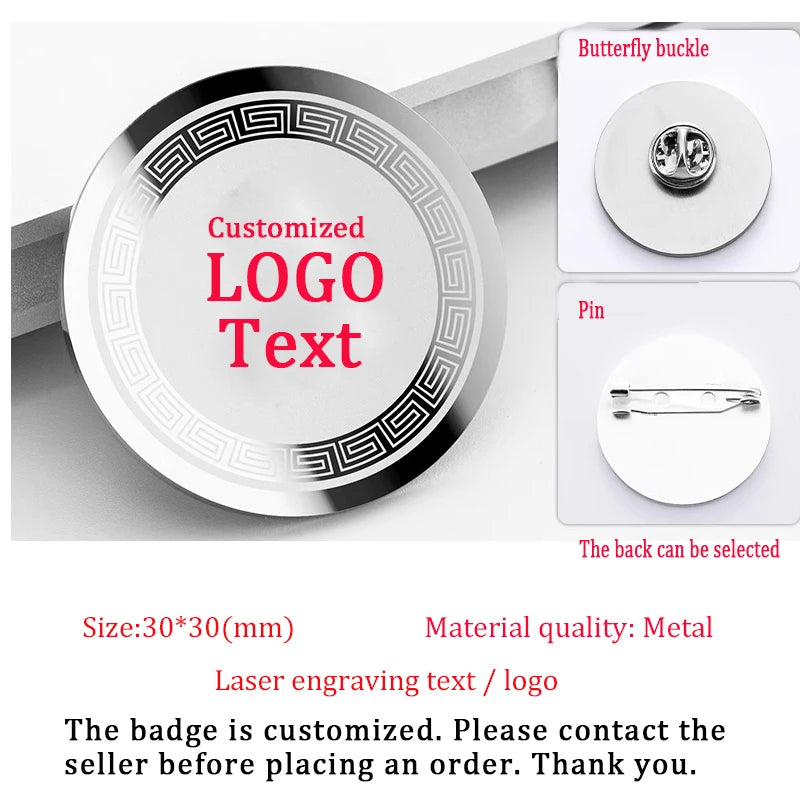 Badges Professional Custom Magnet Metal Badge Brooch Cartoon Creative Customized Metal LOGO DIY Pins Accessories Custom Gift