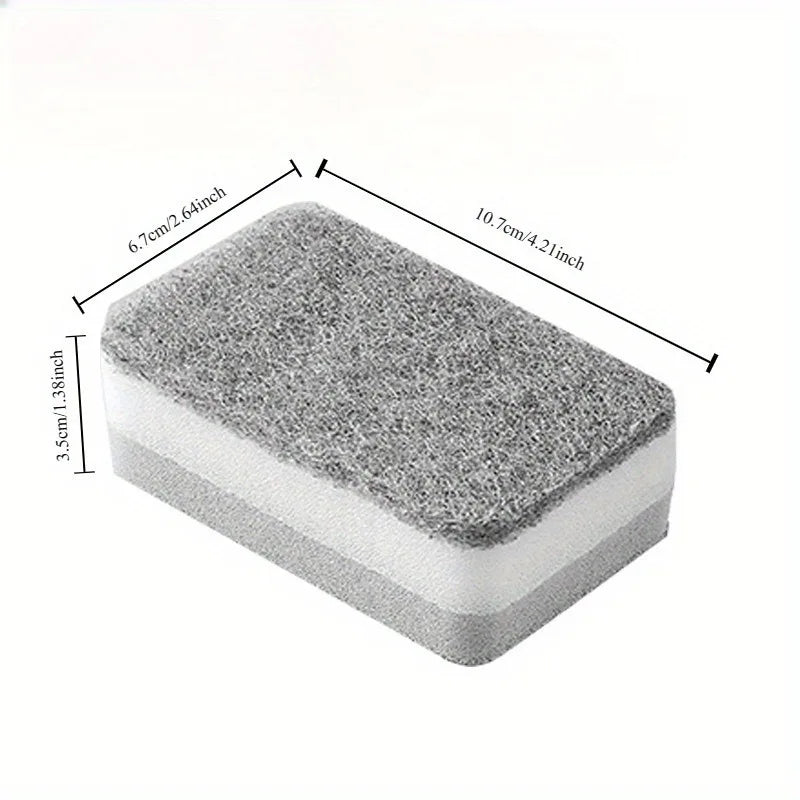 Double-sided multi-function kitchen cleaning sponge effective dishwashing and pot scrubbing pads are easy to rinse and reusable