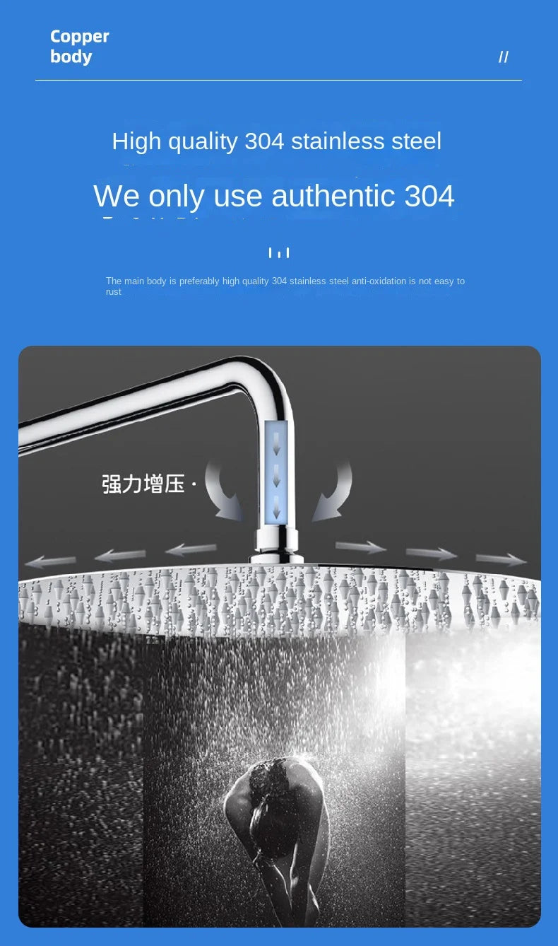 Pressure boosting showerhead showerhead, top spray water heater, shower showerhead, shower showerhead